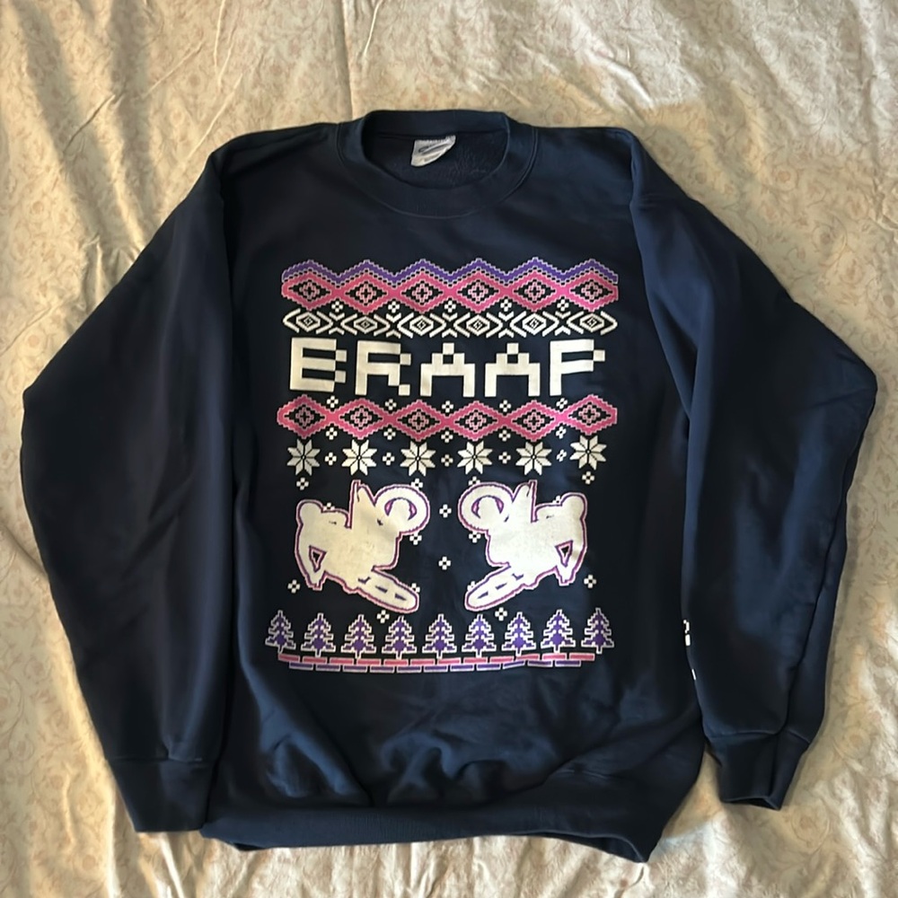 Vintage Port & Company Motorcross Winter theme sweatshirt
